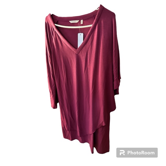 Soft Surroundings Marla Dress Dark Fuchsia - Picture 4 of 7